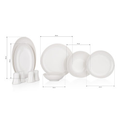 Schafer Ella 56 Prç.Yemek Takımı-Beyaz-1S1636-01001-BYZ01