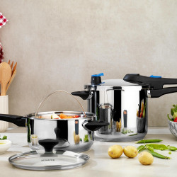 Schafer Gusto 4+7 Lt. 4 Prç.Chef 2'li Düdüklü Tencere Seti-1S2419-27002-INX01