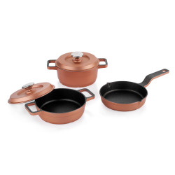 Schafer Retro Cast 5 Prç.Mini Döküm Tencere Seti-Rosegold-1S5737-20003-ROS01