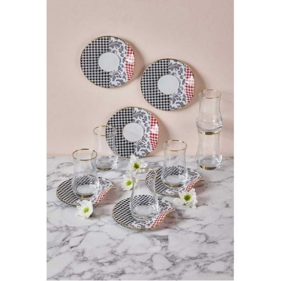 Neva N3253 Berry 6 Kişilik Çay Seti-Kazayağı