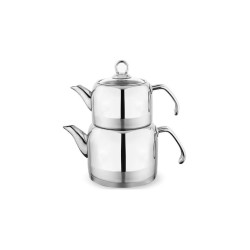 Schafer Ada Metal Çaydanlık Tkm.(Küçük)-4 Prç-Inox