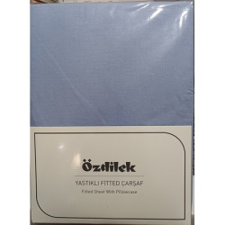 Özdilek Colourist Fitted Ranforce 180x200 Yastık Kılıflı Çarşaf-Okyanus