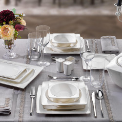 Schafer Glamor Pure 60 Parça 12 Kişilik Yemek TAKIMI-PLT01