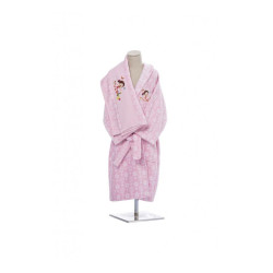 Özdilek Niloya Heart Lisanslı Havlu Bornoz Set Pembe 1/2 Yaş