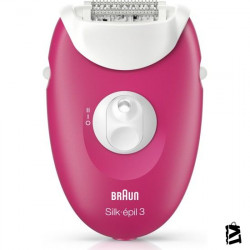 Braun Silk-épil 3 3420 Epilatör Ahududu Pembe - 2 Ek Parçalı Kablolu Epilatör / Epilasyon