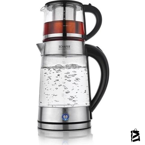 Schafer Gourmemaxx Cam Çay Makinesi Kettle 4