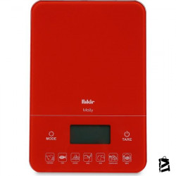 Fakir Molly Dijital Mutfak Tartısı ve Tek Tuş Kalori Ölçer Kırmızı