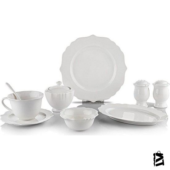 Schafer Naiv 34 Parça Beyaz Porselen Kahvaltı