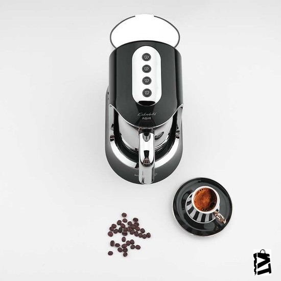 Korkmaz Kahvekolik Aqua Siyah/Krom Otomatik Kahve