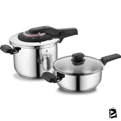 Korkmaz A168 Vita Plus İkiz Düdüklü Tencere 6+3 Litre Rosa Gold