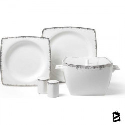 Korkmaz A8424 Bone Selection 60 Parça Kare Yemek Takimi