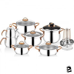 Schafer Alia Çelik Çeyiz Seti - 18 Parça Bakır - 1S004-29001-BKR01