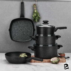 Korkmaz Granit Indüksiyonlu Wok Tava 28 cm Ornella A1119