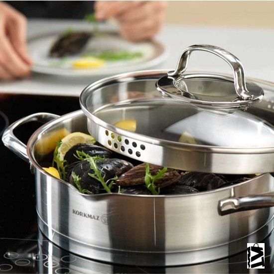 Korkmaz A1994 Steama Kısa Tencere-Bankasız