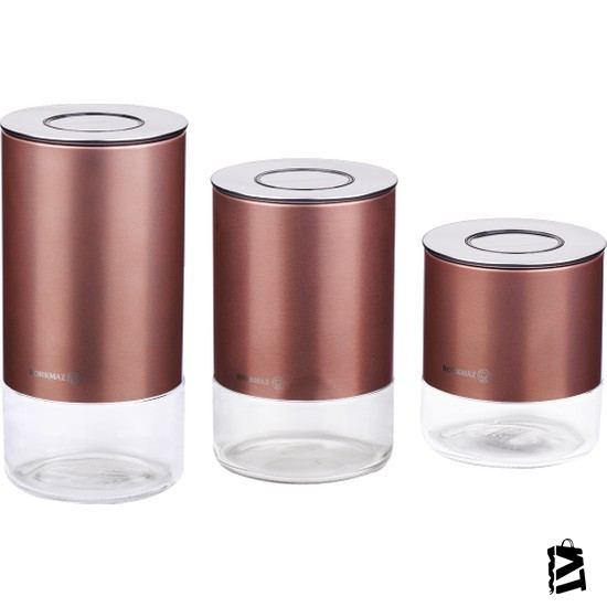 Korkmaz Stora Plus 3lü Rosegold Saklama