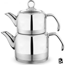 Schafer Ada Metal Çaydanlık Tkm.(Küçük)-4 Prç-Inox