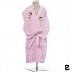 Özdilek Niloya Heart Havlu Bornoz Set Pembe 7 -8 Yaş