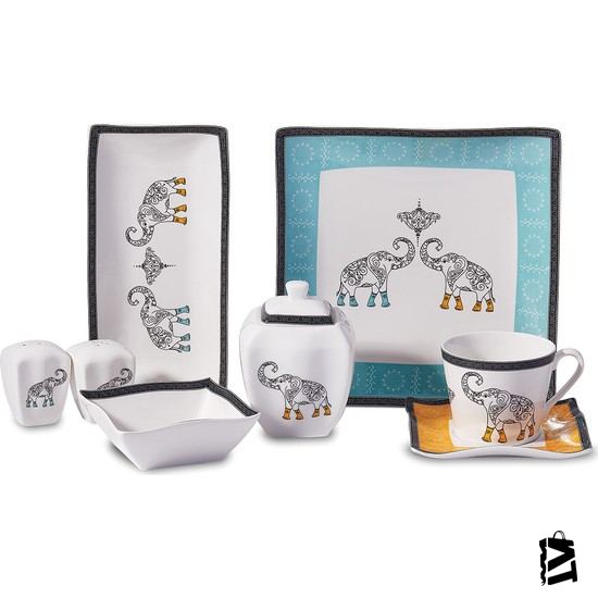 Korkmaz Link Collection 28 Parça Kare Kahvaltı