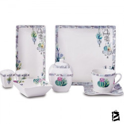 Korkmaz Link Collection 28 Parça Kare Kahvaltı Takımı