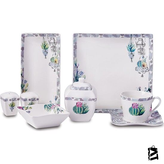 Korkmaz Link Collection 28 Parça Kare Kahvaltı