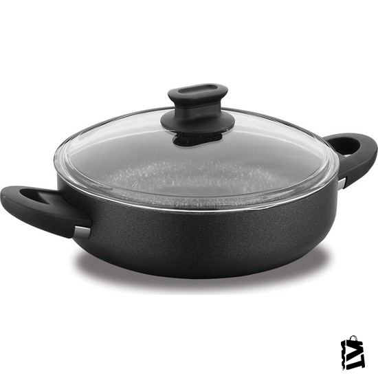 Korkmaz Lina Siyah Kısa Tencere 24 x 7 cm.-Elden