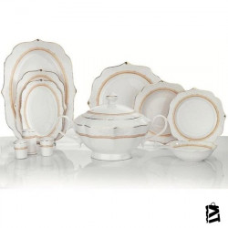 Schafer Laura Yemek Takımı 60 Parça Altın