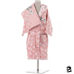 Özdilek Lisanslı 2 Parça Bornoz+ Havlu 5-6 Yaş Minnie Pembe