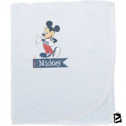 Özdilek Mickey Mouse Nakışlı Bambu Bebek Pelerin Mavi Lisanslı