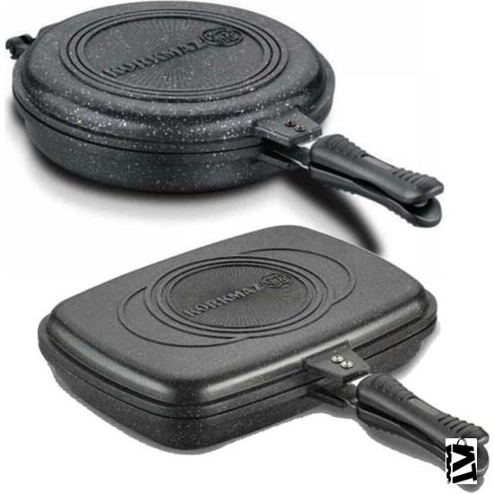 Korkmaz Duplo Yuvarlak ve Kare Balık Tava