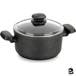 Korkmaz Granit Indüksiyonlu 28 cm Derin Tencere Ornella A1343