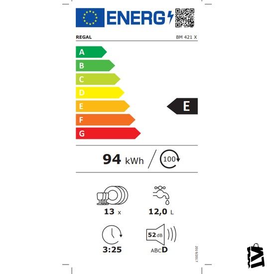 Regal Bm 421 x E Enerji Sınıfı 4 Program