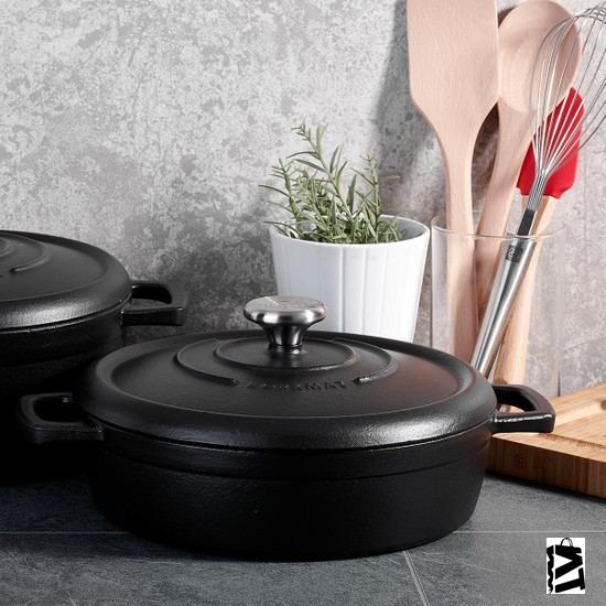 Korkmaz A2849 Casta Döküm Kısa Tencere 26X7