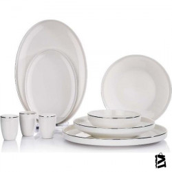 Schafer Adel Platin 56 Parça Bone Porselen Yemek Takımı PLT01