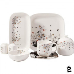 8625 Kappa Collectıon Kelebek 6 Kişilik 28 Parça Kare Kahvaltı Takımı