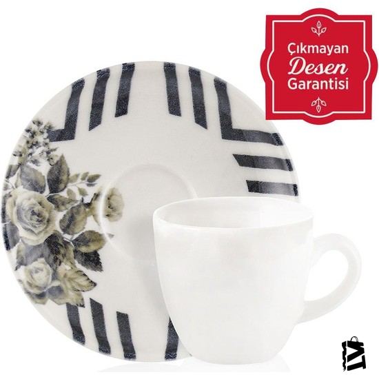 Neva N3206 Gülbağ 6 Kişilik Kahve Fincan