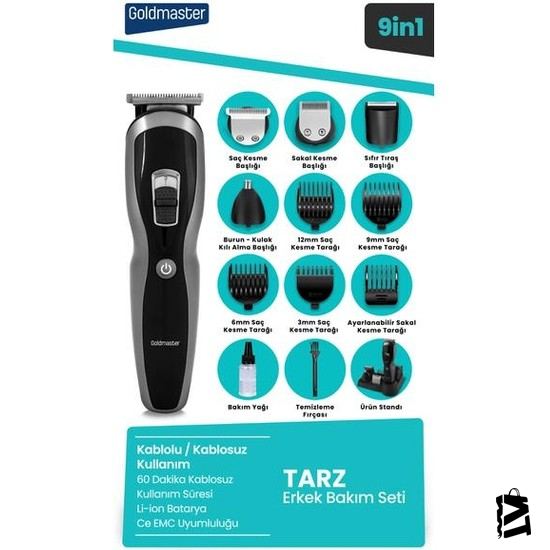 Goldmaster GM-8104 9in1 Tarz Erkek Tıraş Bakım