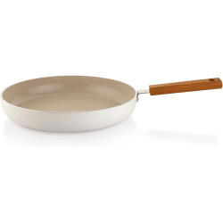 Schafer Ceramoni 28 Cm.Seramik Basık Tencere-Krem-1S0848-21001-KRM05