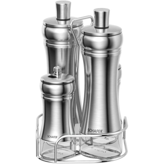 Schafer Retro 5 Prç.Yağlık+Sirkelik Seti-Inox-1s6029-30041-ınx01