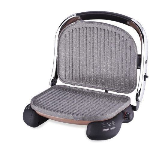 Korkmaz Castron Tost Makinesi Mocha/Krom-A324-12