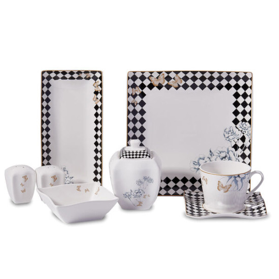 Korkmaz Link Collection 28 Parça Kare Kahvaltı