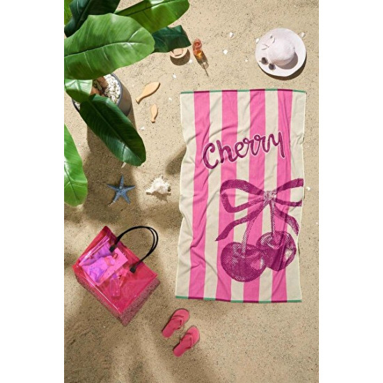 Özdilek Cherries 90x150 Silgi Havlu-Kırmızı