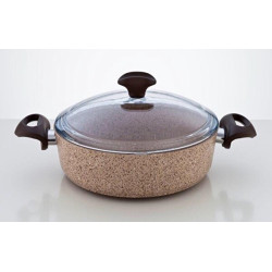Falez Creamy Granitec 28 Cm Kısa Granit Tencere