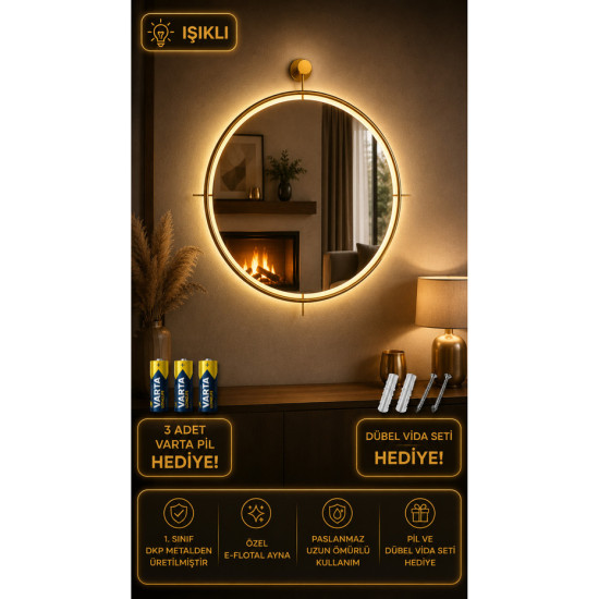 Ylzhome 404 Ayna 50x50 Altın