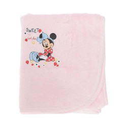 Özdilek Minnie Mouse Nakışlı Bambu Bebek Pelerin Pembe Lisanslı