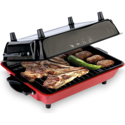 İnova Büyük Boy Elektrikli Izgara Barbekü Mangal Kebapçı Balıkçı Emaye Gövdeli + Emaye Tepsi Hediyeli