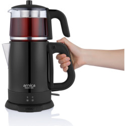 Arnica IH33205 Demli Stil Siyah Cam Çay Makinesi