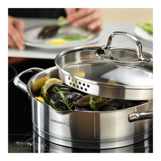 Korkmaz Steama 20x10 cm Tencere