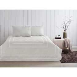 Taç Jakarlı Pike Takımı Anette Gri Çift Kişilik