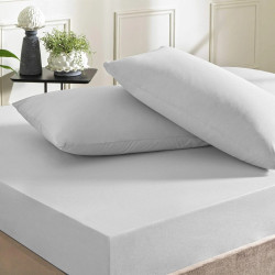 Taç Ranforce Pamuklu Lastikli 120 x 200 cm Çarşaf Seti Gri