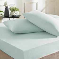 Taç Ranforce Pamuklu Lastikli Battal ( 180 x 200 ) Çarşaf Seti Mavi